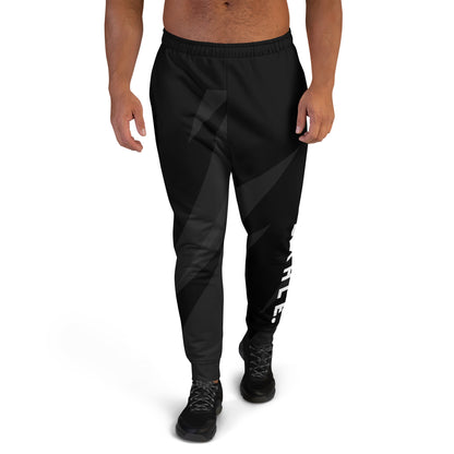 E X H L E. - Men's Black Graphic Print Joggers