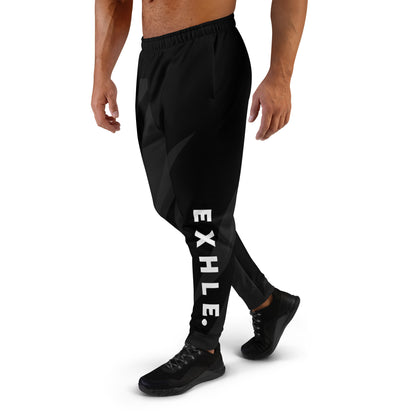 E X H L E. - Men's Black Graphic Print Joggers