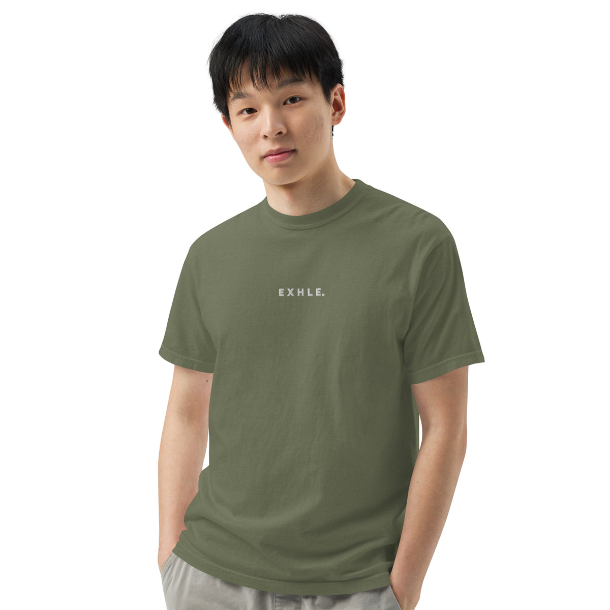E X H L E. - Men's Garment-dyed Heavyweight T-shirt